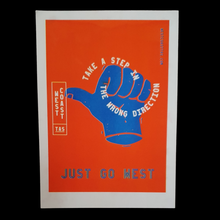 Load image into Gallery viewer, Riso Print - Just Go West

