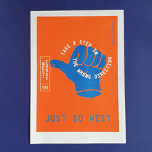 Load image into Gallery viewer, Riso Print - Just Go West
