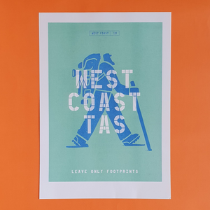 Riso Print - Leave Only Footprints