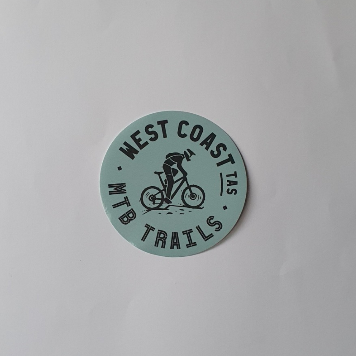 West Coast MTB sticker - teal – West Coast Tas